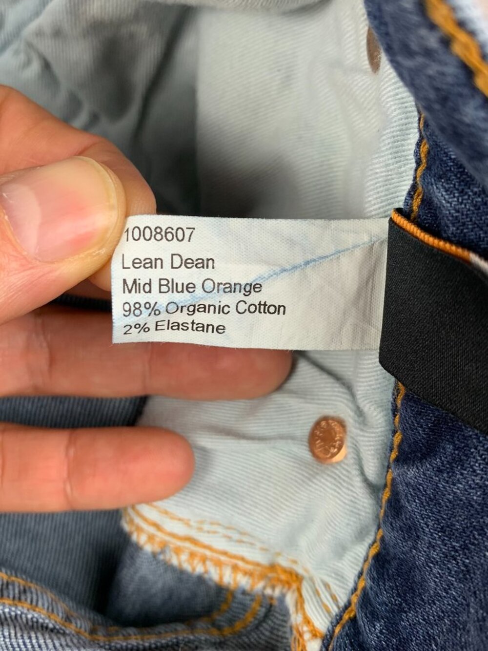 Nudie Jeans Mens Pants 30 Mid Blue Denim Lean Dean Organic Cotton Stretch 30x29 - Picture 7 of 10